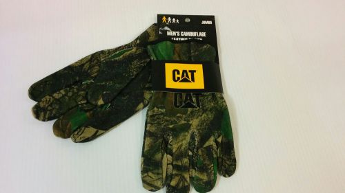 CAT CAT012209J Camo printed leather driver Gloves shirred elastic wrist, Jumbo