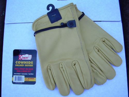 3 Pair of Kinco Cowhide Unlined Drivers Glove, Size L - Style #99-L