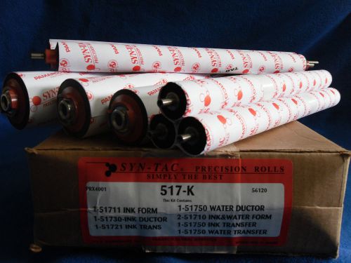 AB Dick 9800/9900 T-51 Syn-Tac 517-K 8pcs Soft Rubber Ink &amp; Water Roller Kit