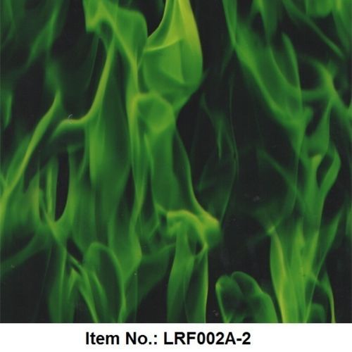 True Greem Flames Fire Hydrographics Water Transfer Dipping Printing Film 100cm