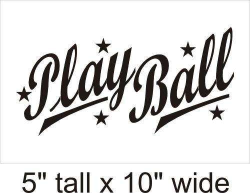 2X Play Ball Text Decal Vinyl Car i Pad Laptop Window Wall Sticker-FA55