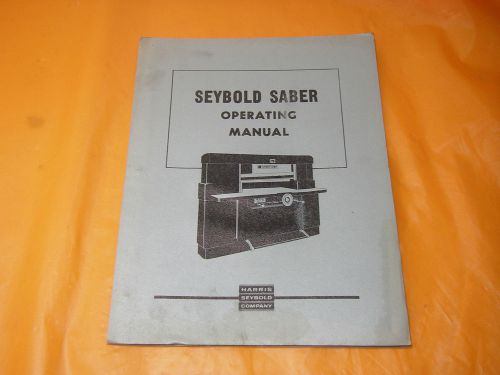 Harris Seybold Offset Press Manual Model Seybold Saber