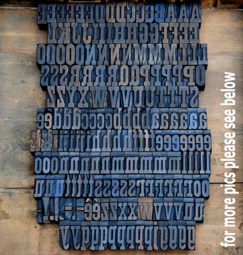 letterpress wood printing blocks 191 pcs 1.18&#034; tall alphabet type woodtype ABC