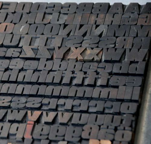 Rare letterpress wood printing blocks 168pcs 0.71&#034; wooden characters woodtype