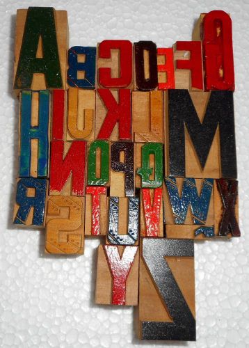 &#039;A To Z&#039; Letterpress Wood Type Used Hand Crafted Made In India B1035