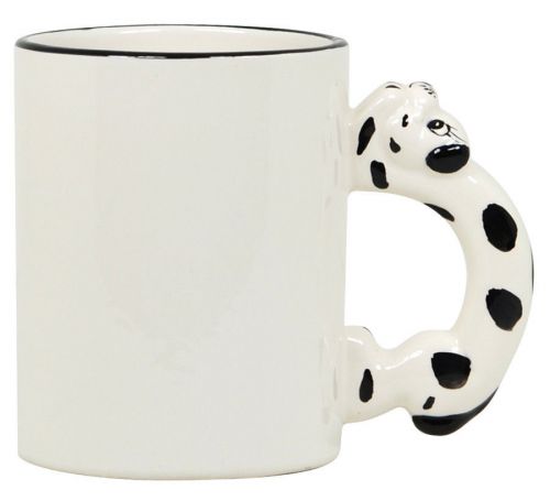 Huge sale! 11 oz Sublimation Ceramic Mugs with Dalmatian Animal Handle Theme!