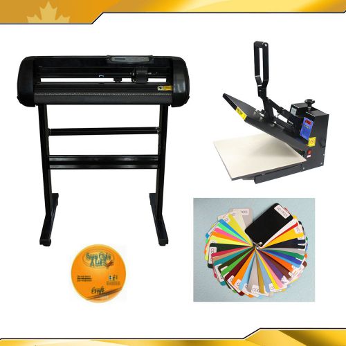 24&#034; cutter plotter 15x15 heat press 8yards heating transfer vinyl packages for sale