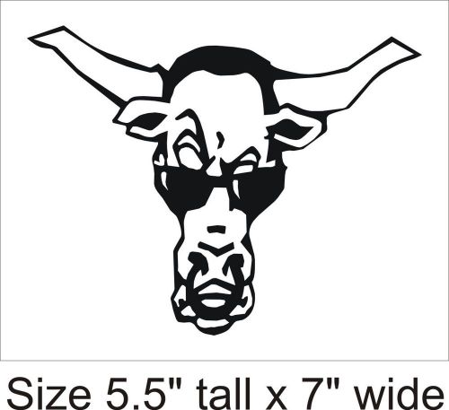 Funny Bull Animal Face Silhouette Vinyl Sticker Decal Car  Truck Bumper - 1412