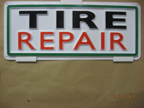 Tire repair 3d embossed plastic sign 5x13 shop garage store vehicle service for sale