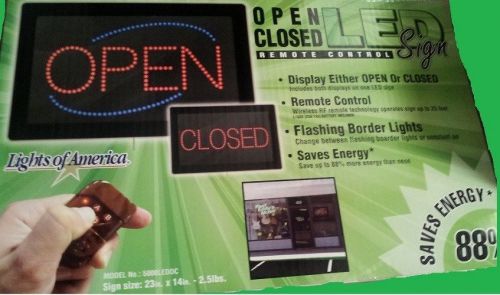 Lights of America Open-Closed LED Sign with Remote