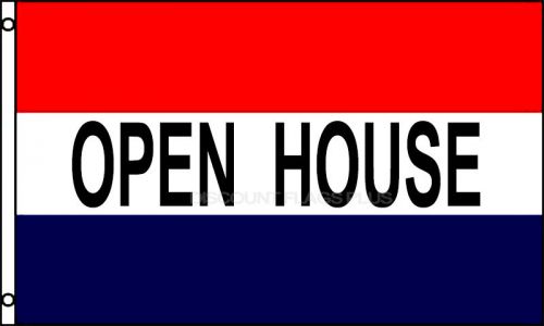 OPEN HOUSE Flag 3x5 Polyester