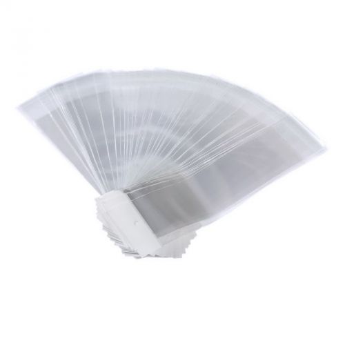 1000PCs Self Adhesive Plastic Bags Transparent W/Hole 26.5x6cm Usable 21x6cm