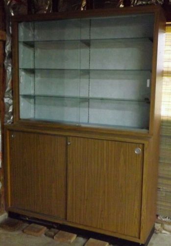 Large Wood and Glass Display Case Very Nice Harrisburg PA