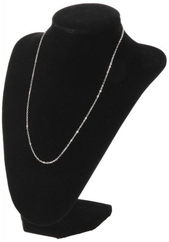 3-Dimensional Velvet Jewelry Necklace Display Stand, 9-Inch, Black