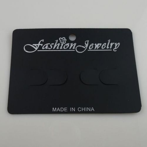 500PCS PVC Black Hair Clip Hanging Card Jewelry Display Charm Packaging