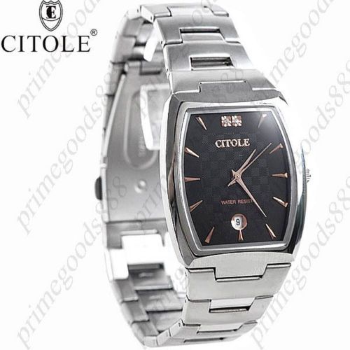 Stainless steel quartz wrist high quality black face free shipping men&#039;s for sale
