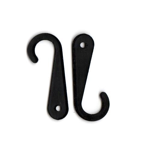 SOCK HOOKS Black plastic Hooks / Hangers for retail NEW - J HOOKS  Quanity 100