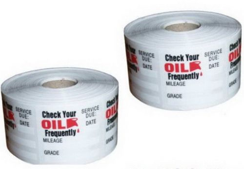 2 rolls of 500+100 free total 1000+100=1100 stickers oil change reminder sticker for sale