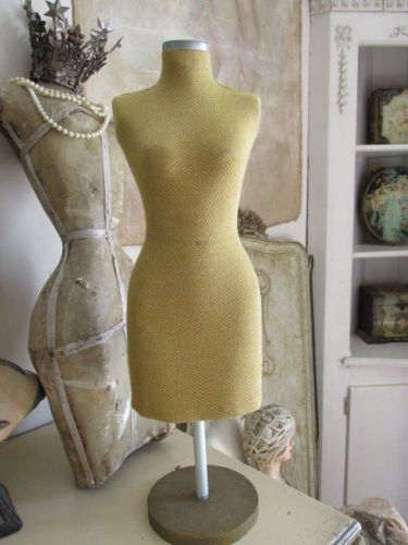 Omg old vintage half scale dress form mannequin on original stand for display for sale