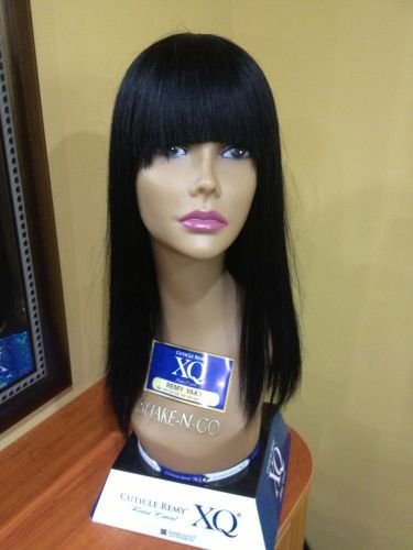 100% Remy Human Hair Cuticle Remy XQ Yaki Straight Rotating Mannequin Head #009