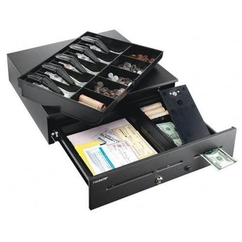 SteelMaster® High-Security Cash Drawer, 18 x 16 3/4 x 4 3/4, Black