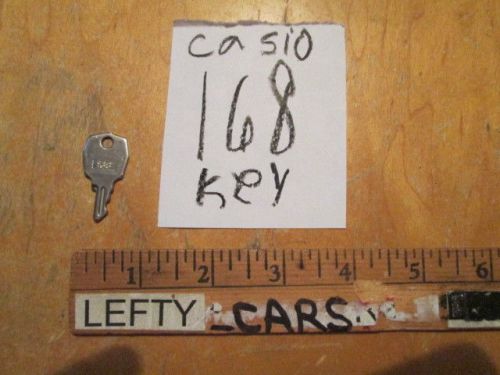 1 casio cash register drawer (#168) metal cut key - used! for sale