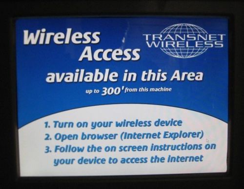 Transnet Wireless Internet Terminal Kiosk E-Mail VTI Vending Machine Web Surf