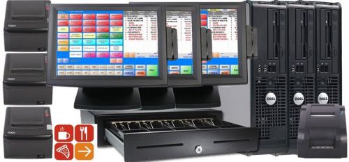Pcamerica rpe restaurant pro express 3 pos  stations pro version new for sale