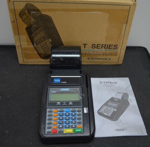 New hypercom t7plus terminal 1mb credit card machine reader 35-keys for sale