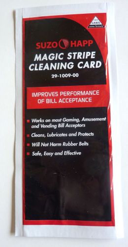 NEW  DOLLAR BILL VALIDATOR / ACCEPTOR CLEANING CARD 10 Pk for VENDING MACHINES