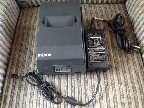 Micros Epson TM-U200B POS Receipt Printer M119B w/ Auto Cutter w/ Power supply