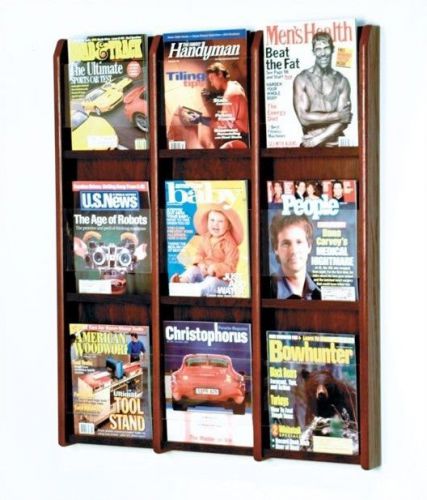 Wall Literature Display Magazine Rack Office Reception 9 Pocket Stand