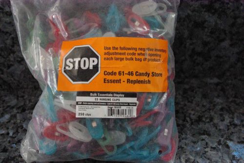 CANDY STORE HANGING STRIP DISPLAY 250 PLASTIC CLIPS