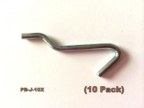 (10 PACK)  Quality American Made J Hook Pegboard Hooks. Fits 1/8 &amp; 1/4 Pegboard