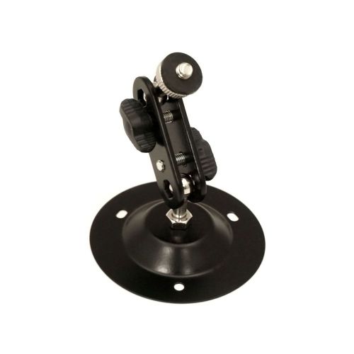Cctv camera mini wall/ceiling bracket mount &amp; plate with 5mm screw thread black for sale
