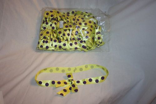 100-yellow polka dots  ribbon/bows
