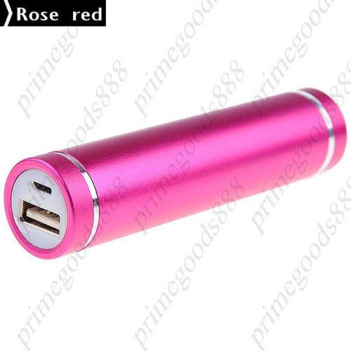 2600 metal mobile power bank external power charger usb multi adapter rose red for sale