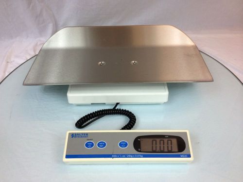 44 LB x 0.5 OZ Salter Brecknell MS20 Medical, Veterinary Scale with Steel Tray