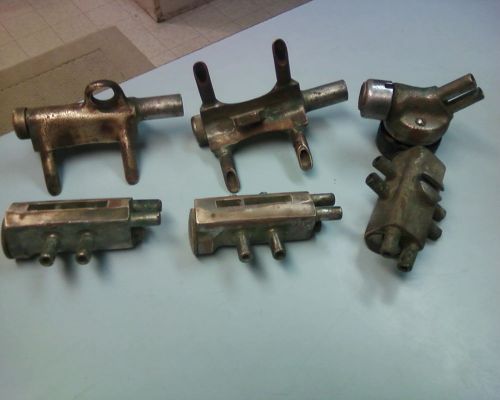 Antique De Laval Brass Milker Claw 6 Piece Part Milking Milk Machine Delaval1936