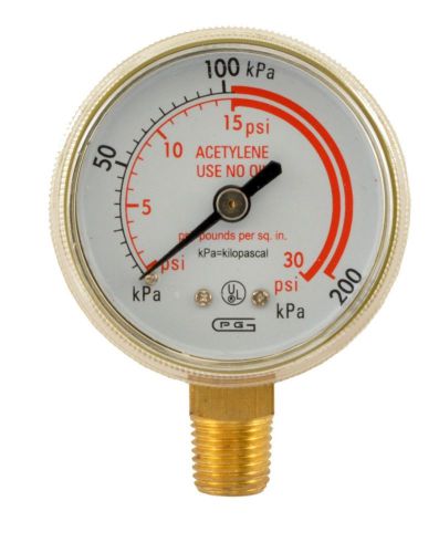 New K-T Industries 3-7303 - 2&#034; Acetylene Low Pressure Gauge 30lb