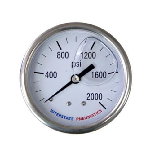 1500 PSI 2-1/2&#039; Dial 1/4&#039; NPT Rear Mount Oil Filled Pressure Gauge - G7122-1500