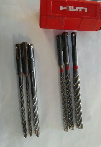 3 PC HILTI  CONCRETE BITS  AND 3 MADE IN GERMANY BITS