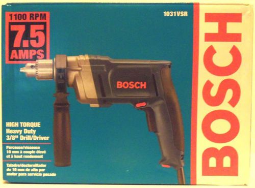 New bosch 3/8&#034; heavy duty corded drill / driver 1100 rpm 7.5 amps 1031vsr nib for sale
