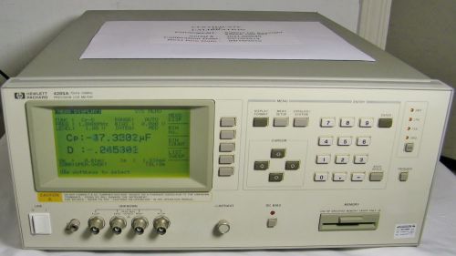 Calibrated Agilent/HP 4285A Opt 001 Precision LCR Meter 75KHz-30MHz + Cal Cert