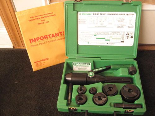 Greenlee 7904SB QuickDraw 90 Hydraulic Knockout Set USED ONCE OT TWICE