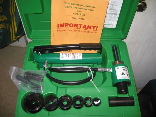 GREENLEE 7306SB KNOCKOUT PUNCH AND HYDRAULIC DRIVER SET 1/2&#034; TO 2&#034;