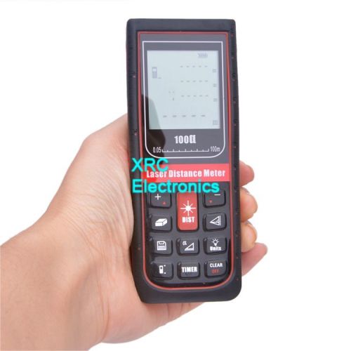 Rzx-100 digital laser distance meter measure range finder area volume 100m tilt for sale