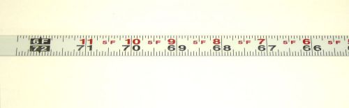 Metal Adhesive Backed Ruler - 1/2 Inch Wide X 6 Feet Long - Right - Fractional