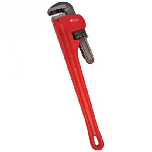 K Tool New 1 1/2&#034; Capacity 24&#034; Long Cast Iron Pipe Wrench with Red Enamel Finish