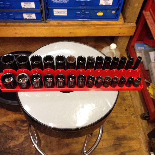 Ingersoll rand/snapon 1/2 impact socket set 28 pc set sae for sale
